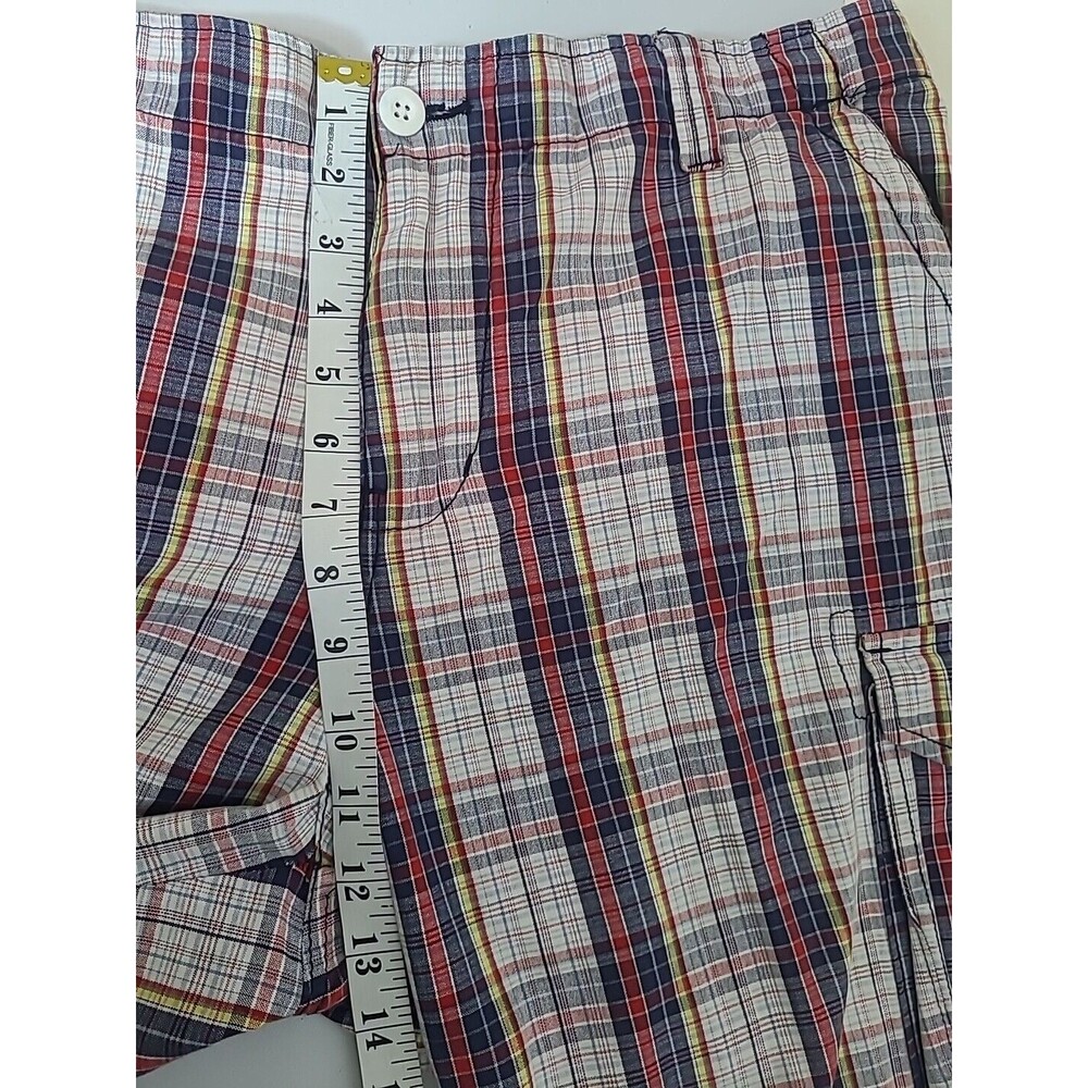 US Expedition Multi-Color Plaid Check Cargo Shorts Mens Size 38 100% Cotton - Picture 4 of 8